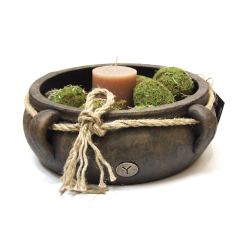 Misa betonowa / gliniana z ozdobnym sznurem Brąz